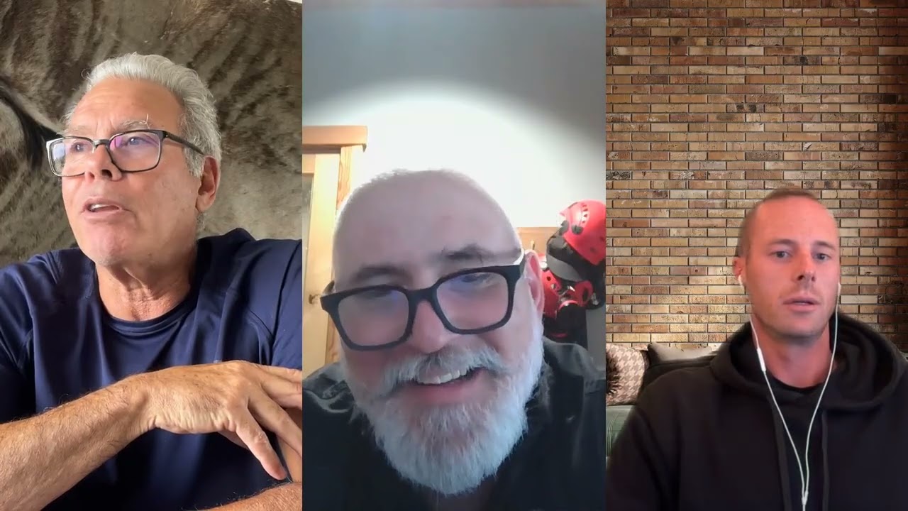 Andrew MacLellan, Brian Payer and Keilan Clark on a video call