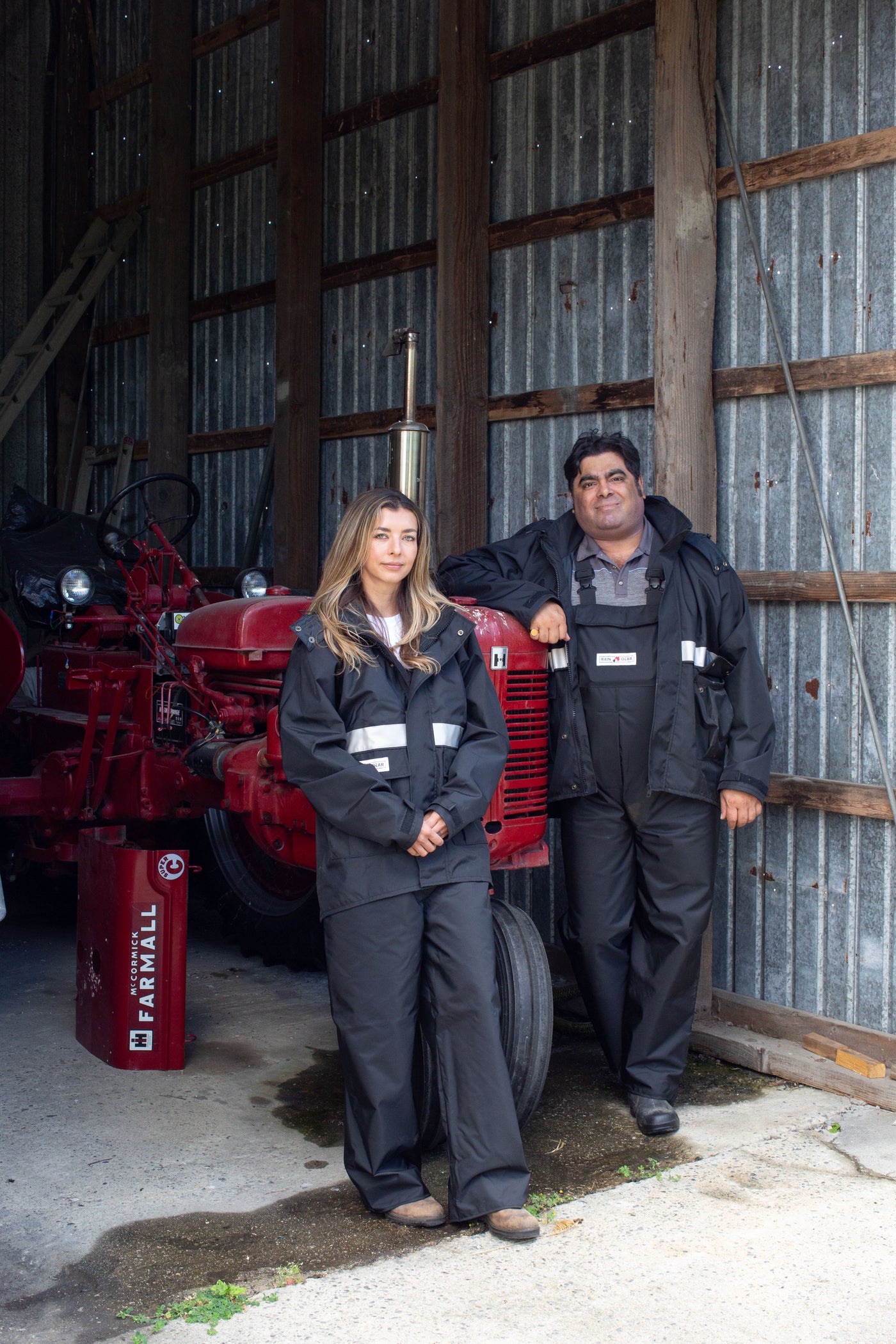 A Rain Gear Pro crew in Apex jackets at the workshop in Canada