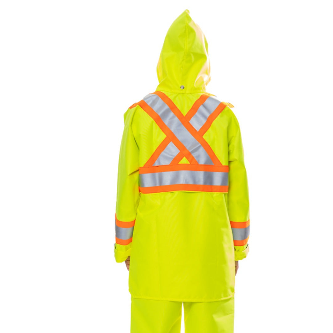 Flaggers HVSA CSA Z96-15 Hurricane Rain Jacket